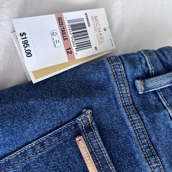 Michael Kors Women's Wide Leg Blue Jeans - Picture 7 of 8